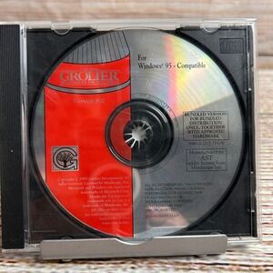 Vintage 1996 Grolier Multimedia Encyclopedia Version 8.0 Windows 95 CD-ROM AST